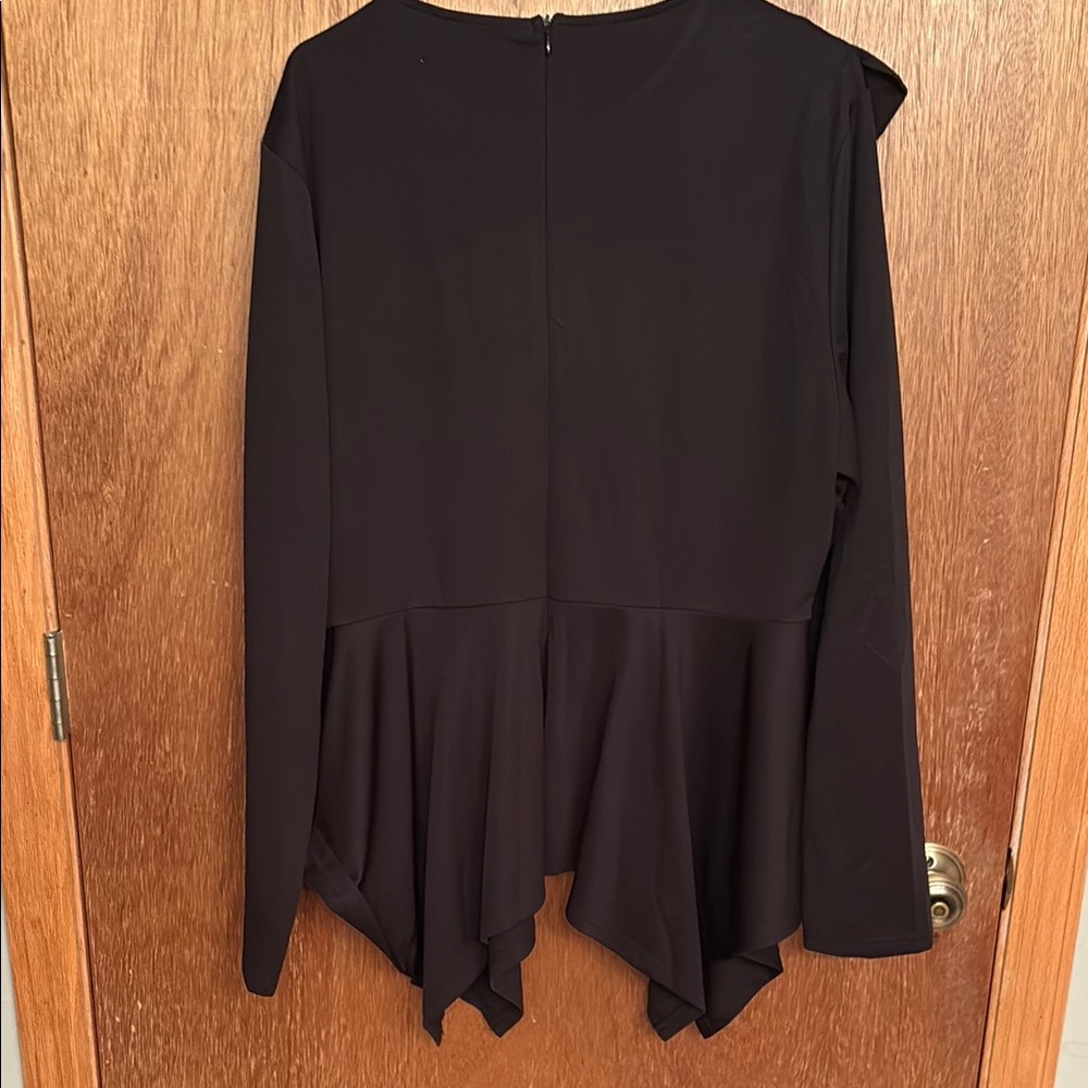 Black Ruffled Blouse - Picture 3 of 3